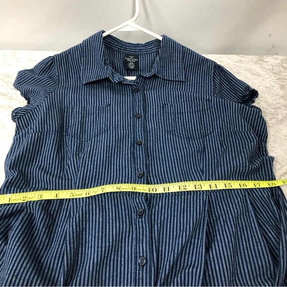 Faded Glory BLUE STRIPED DRESS w/belt - Picture 6 of 8